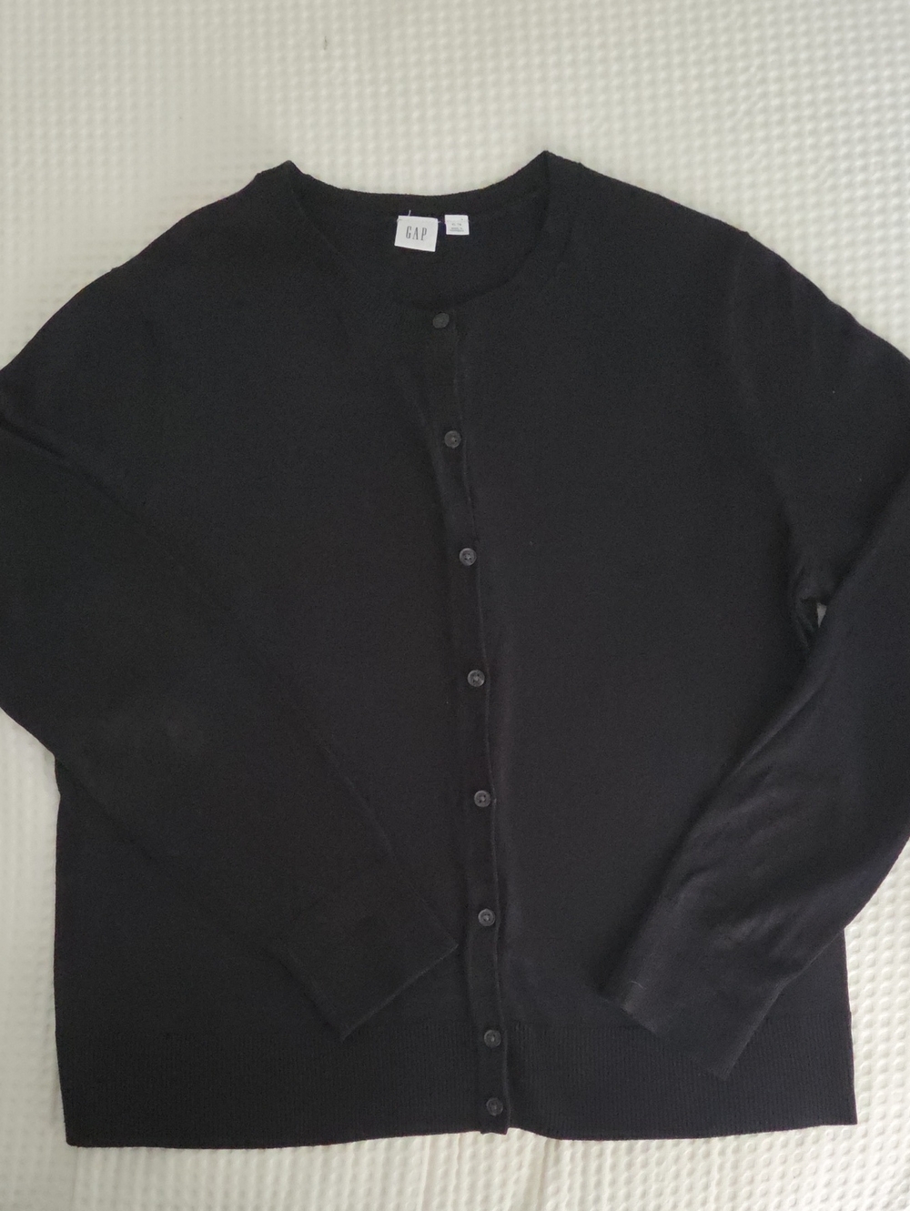 GAP Black Women's Crewneck Button Cardigan XL